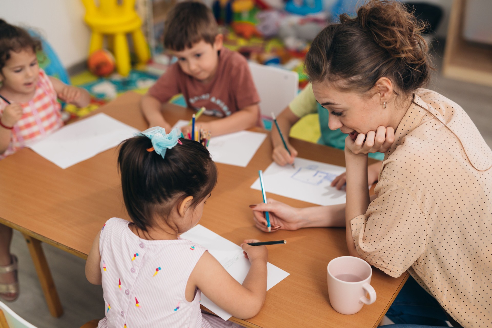 children at the daycare